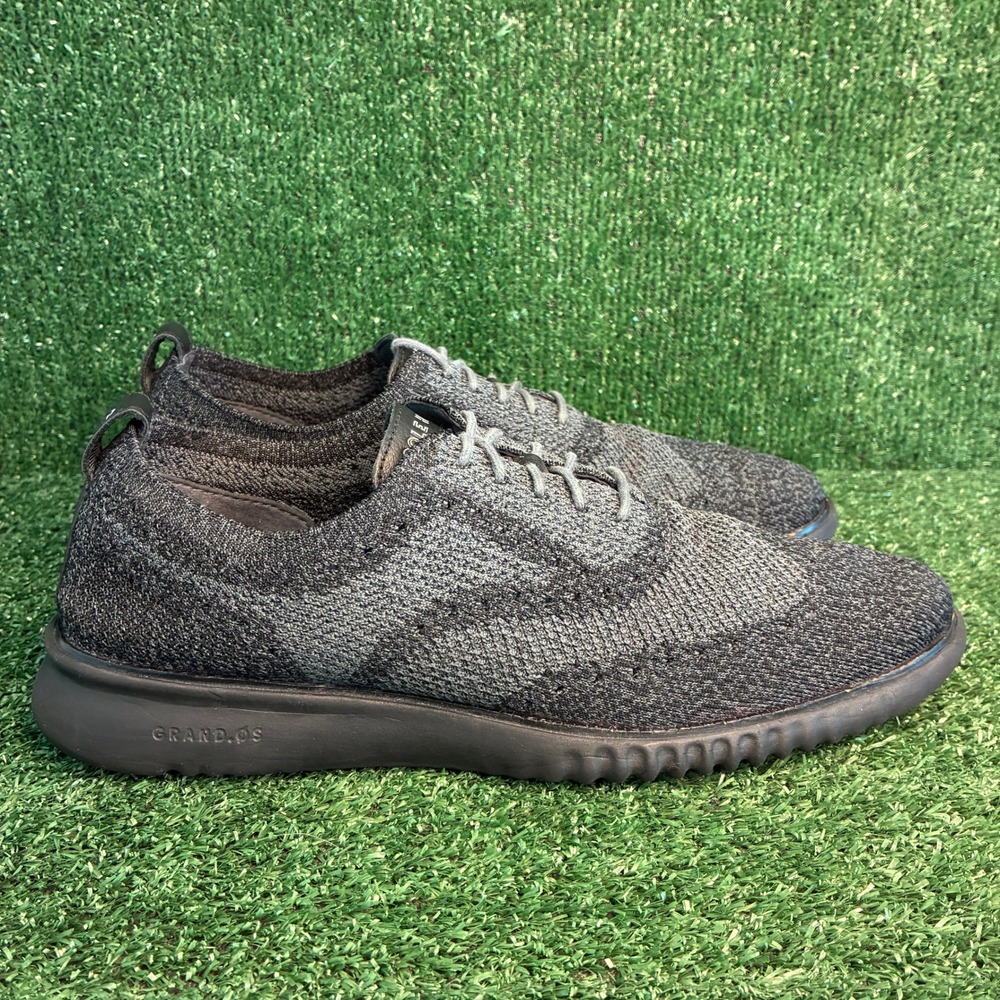 Cole Haan 2.Zerogrand Stitchlite Knit Wingtip Oxford Casual Shoes Grey Mens 12 M